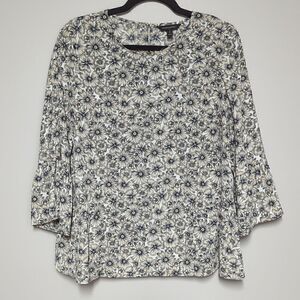 Banana Republic Factory Floral Peplum Blouse